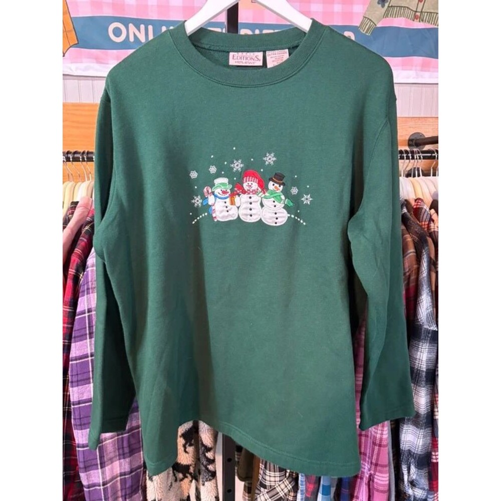 Vintage basic editions XL snowman crewneck